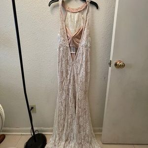 Lace prom dress